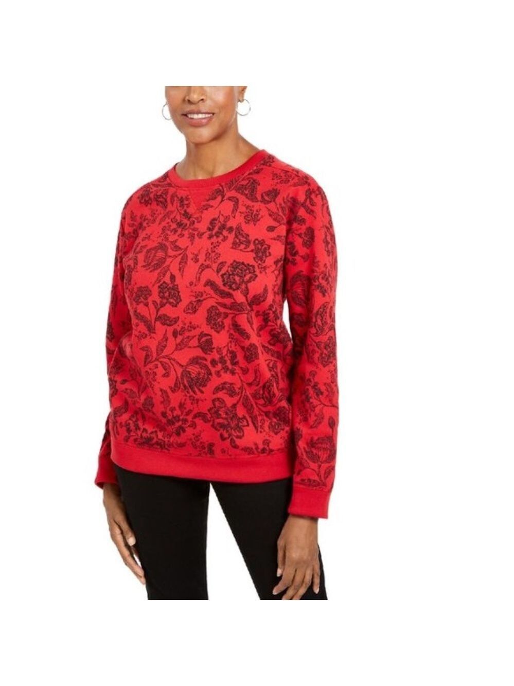 Karen Scott Sport Twilight Printed Sweatshirt